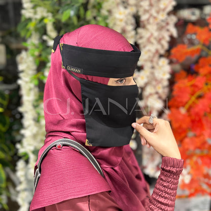 Original Saudi Niqab With 6 Sides Twinkle Clips