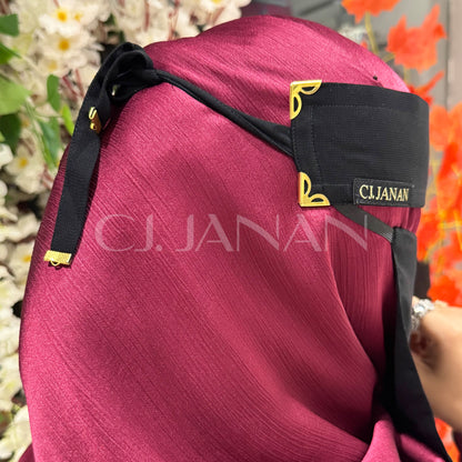 Original Saudi Niqab With 6 Sides Twinkle Clips