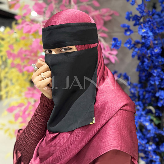Original Long Saudi Niqab With Buckle – 10 Inch