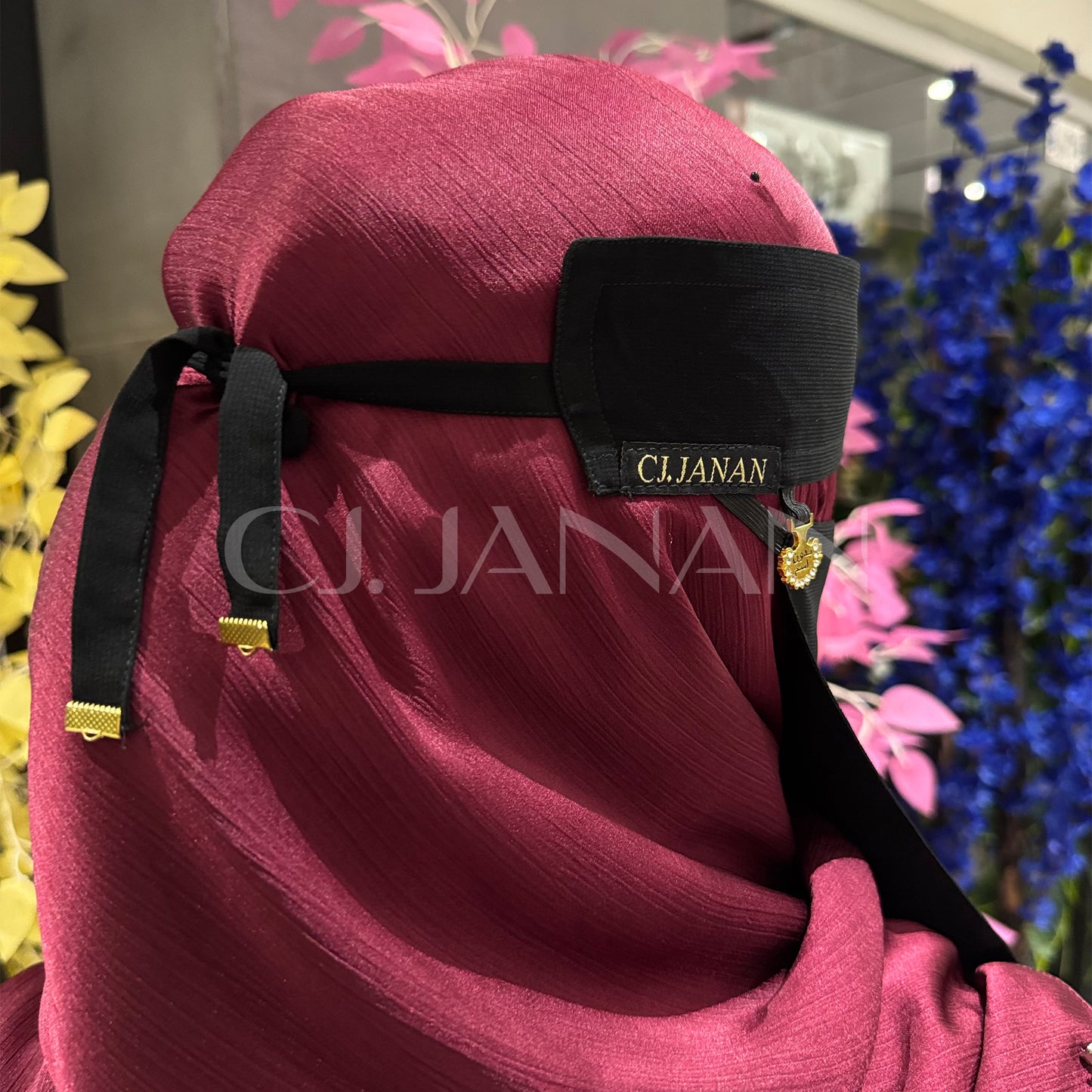 Original Long Saudi Niqab With Buckle – 10 Inch