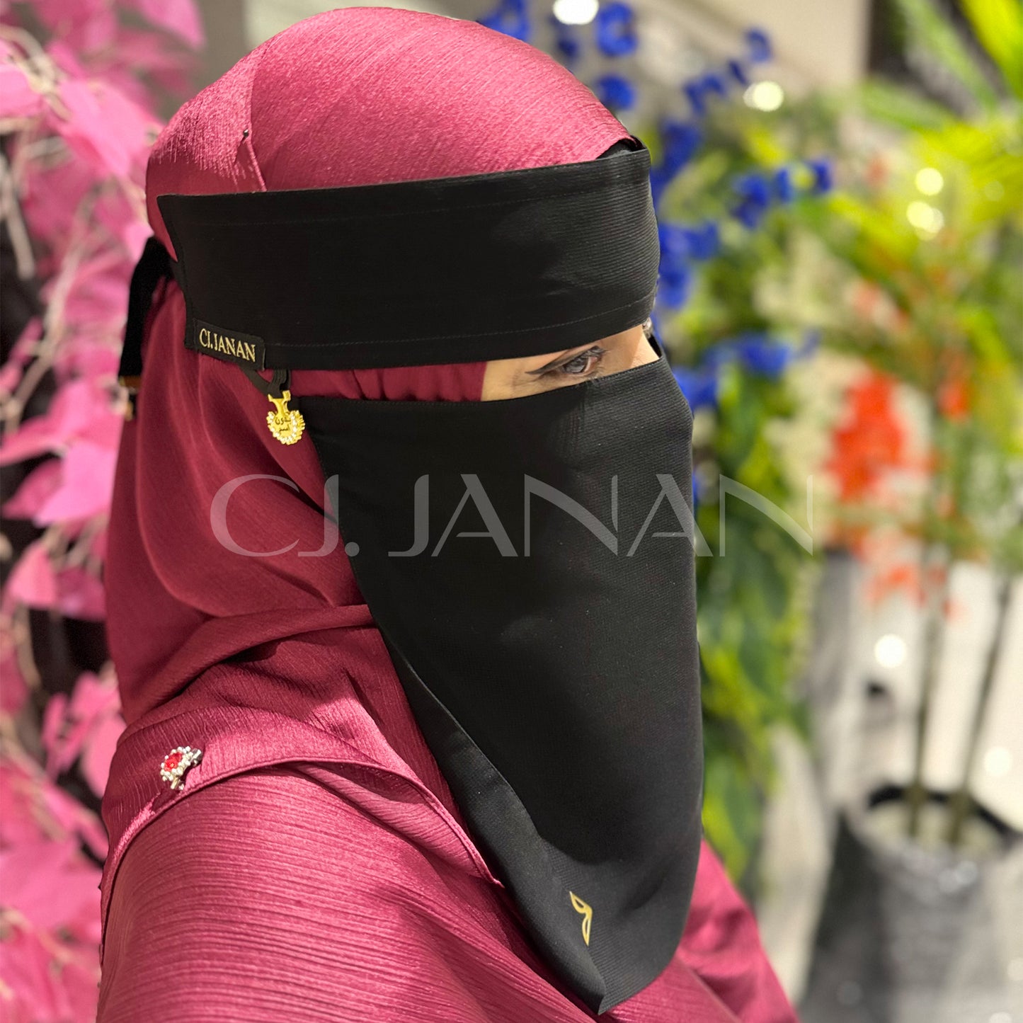 Original Long Saudi Niqab With Buckle – 10 Inch