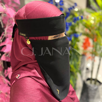 Original Long Saudi Niqab With Buckle – 10 Inch