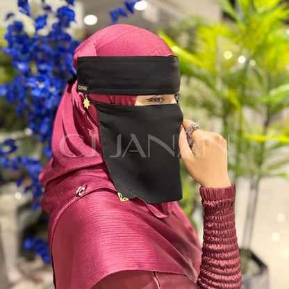 Original Saudi Niqab With Buckle – 7 Inch