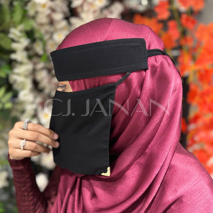 Original Saudi Niqab With 2 Sides Odd Clips 