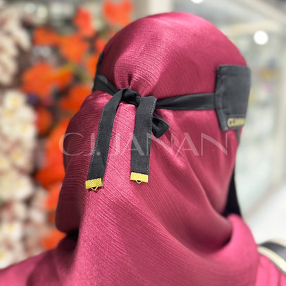 Original Saudi Niqab With 2 Sides Odd Clips 