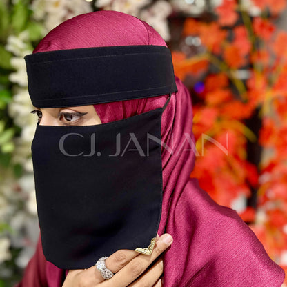 Original Saudi Niqab With 2 Sides Odd Clips 