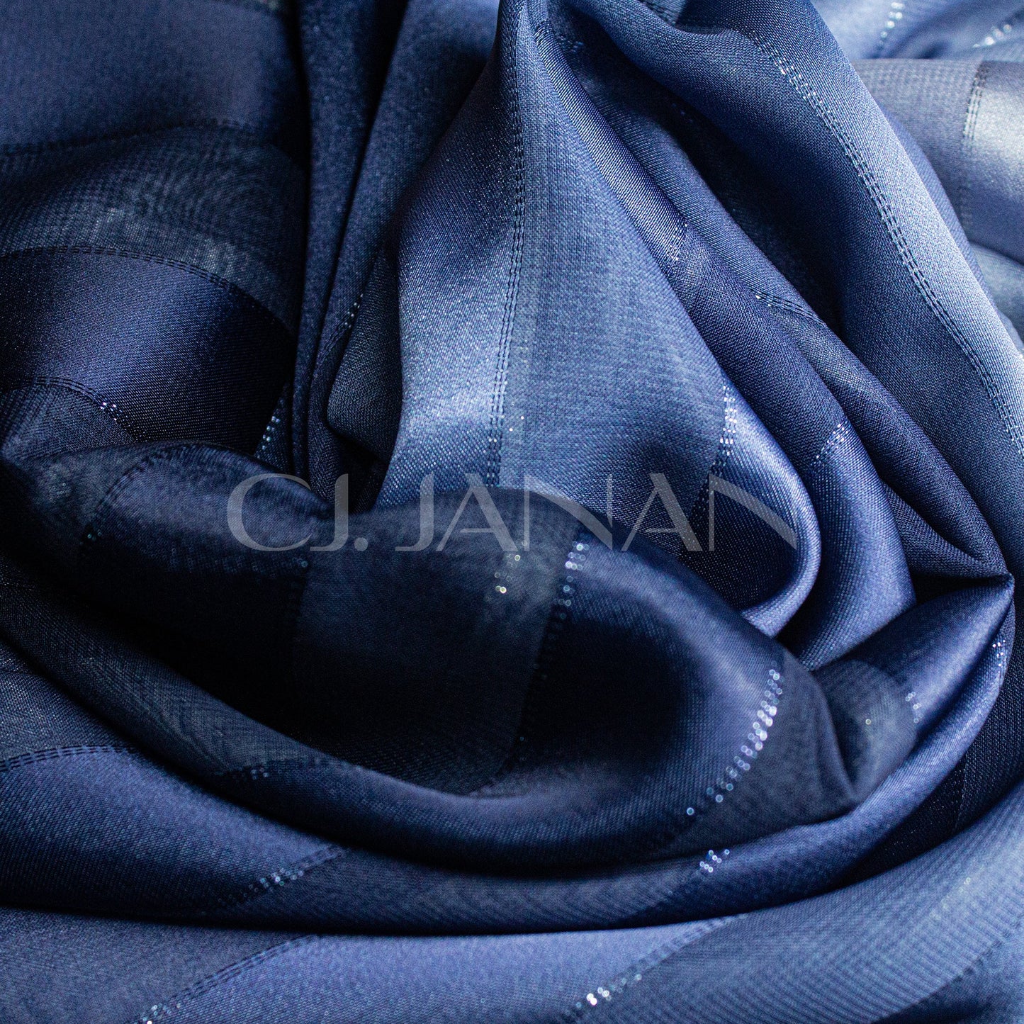 Silk Hijab Navy Blue