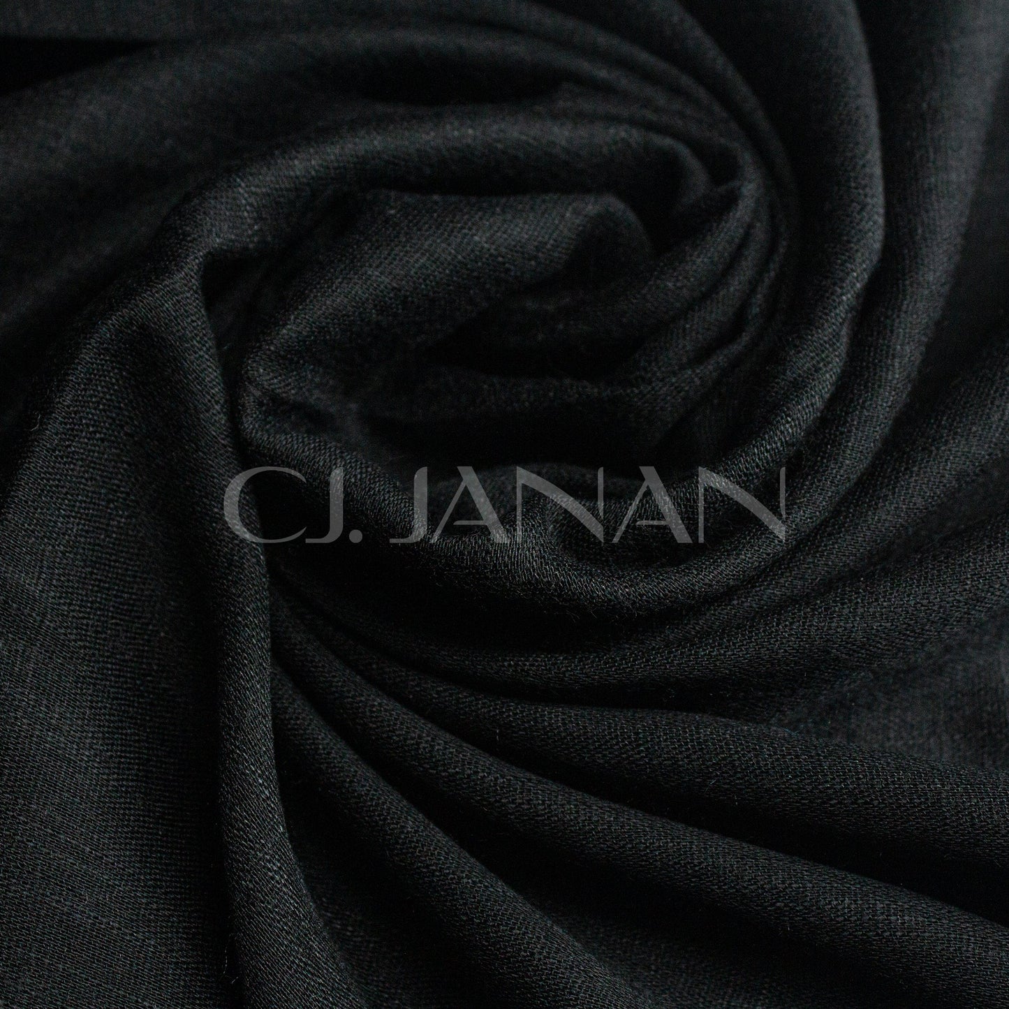 Turkish Lawn Hijab Jet Black