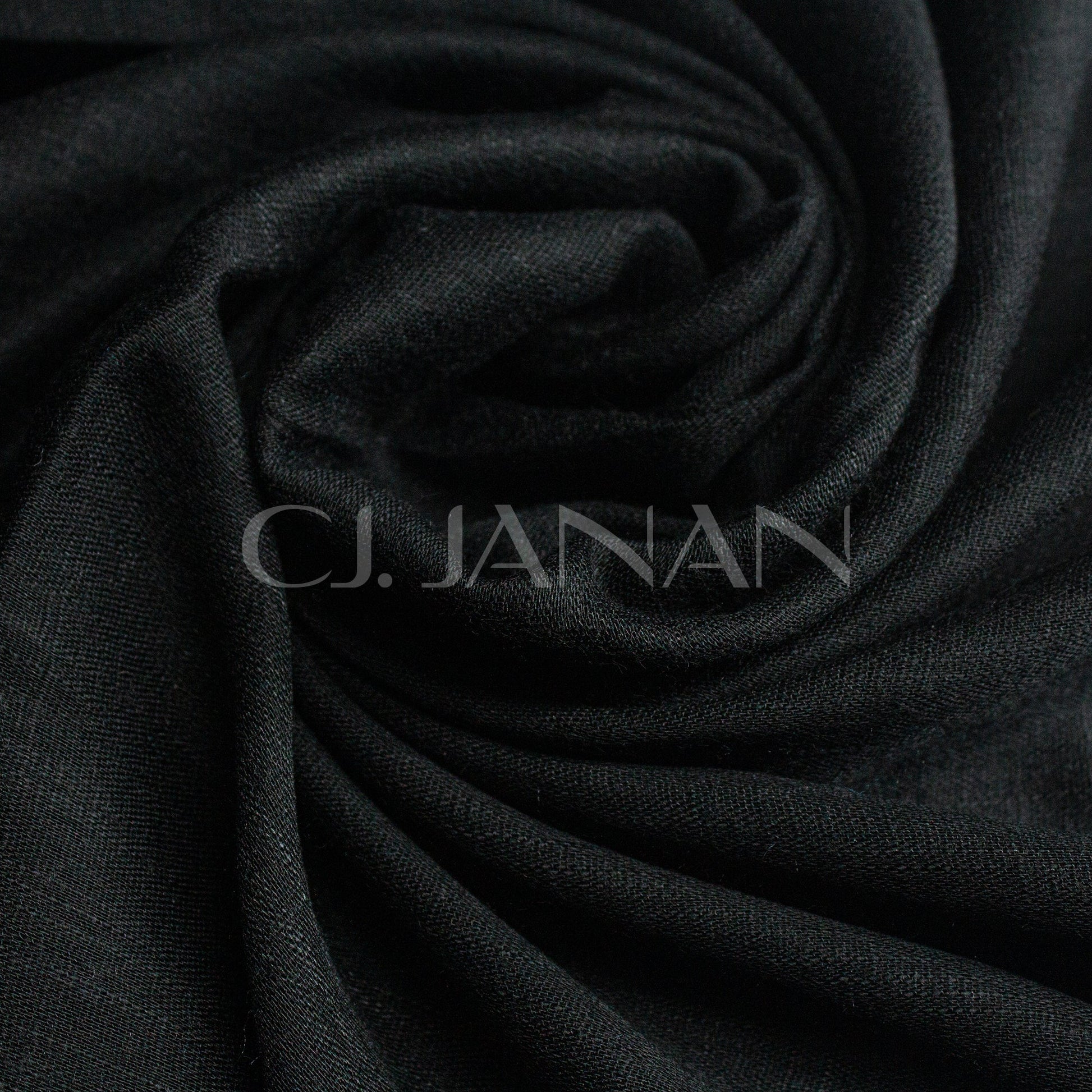 Turkish Lawn Hijab Jet Black